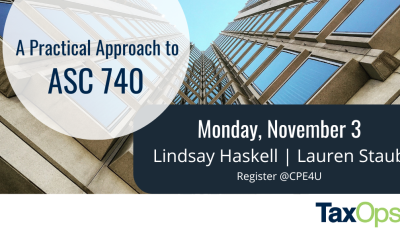 A Practical Approach to ASC 740 CPE