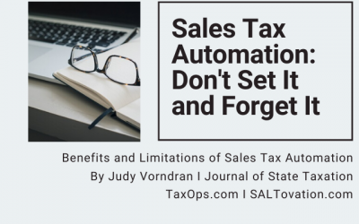 Benefits and Limitations of Sales Tax Automation