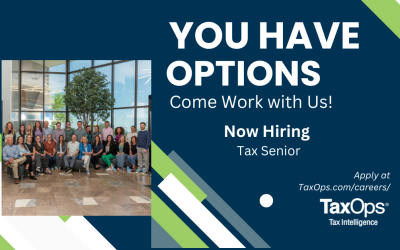 You Have Options, Now Hiring Tax Senior!