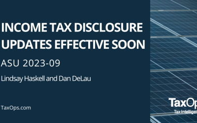 Income Tax Disclosure Updates Effective Soon