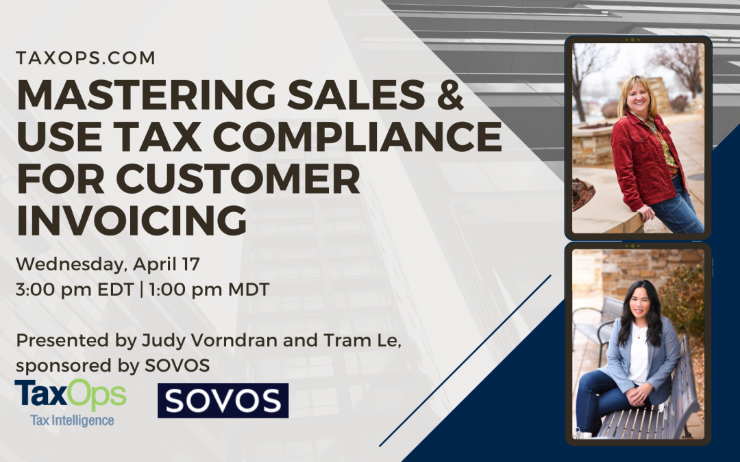 Mastering Sales & Use Tax Compliance, Customer Invoicing