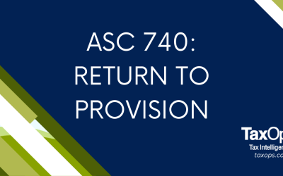 Navigating Return to Provision Adjustment in ASC 740