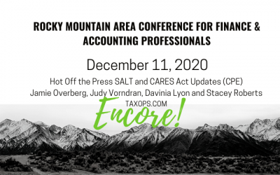 Hot Off the Press SALT & CARES Act Updates (CPE)