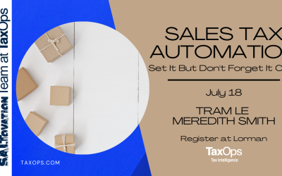 Sales Tax Automation: Set It But Don’t Forget It CPE