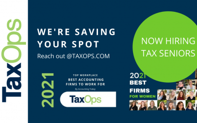 We’re Saving Your Spot: Now Hiring Tax Seniors