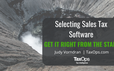 Selecting Sales Tax Software: Get it Right from the Start 