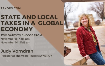 Judy Vorndran on State Tax in a Global Economy at SYNERGY