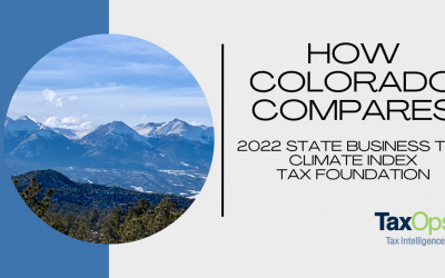 Colorado ranks 20th on The Tax Foundation 2022 Index