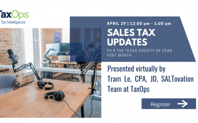 Tram Le to Present Sales Tax Updates April 29